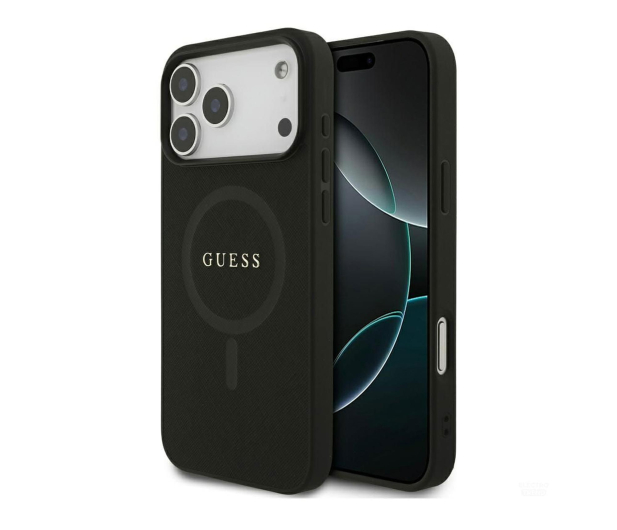 Guess Saffiano Classic Logo MagSafe do iPhone 17 Pro Max czarny - 1365577 - zdjęcie
